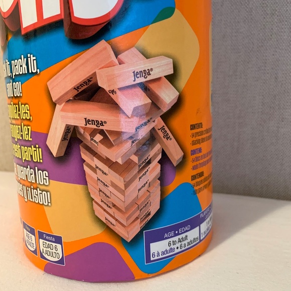 Hasbro NEW Jenga Wooden Blocks Stacking Tumbling Tower Game - Picture 3 of 8